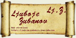 Ljuboje Zubanov vizit kartica
